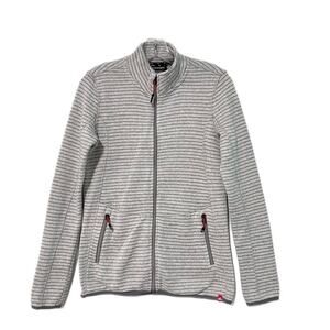 Killtec Women's Size 10 Knitted Full Zip Cardigan Fleece Jacket Gray Hiking Camp